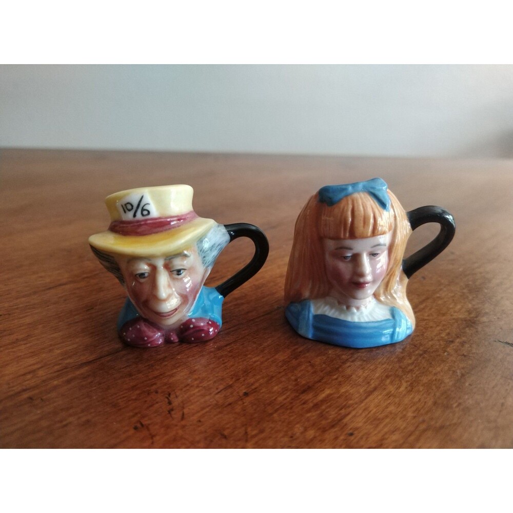 Vtg Franklin Mint Miniature Mini Toby Jug P. Jackson Alice Mad Hatter 1982